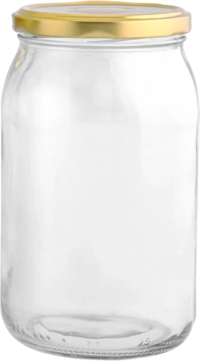 Sada 6 zavařovacích sklenic twist 900 ml se zlatými víčky fi 82