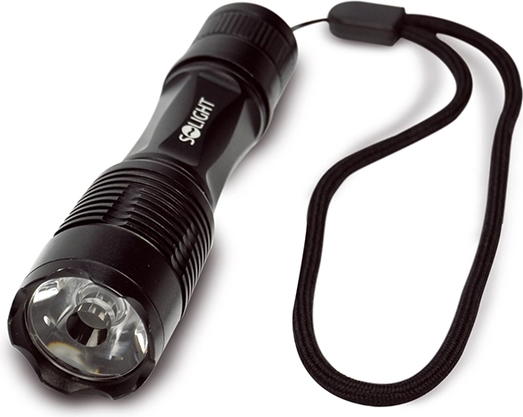 Solight malá kovová LED svítilna 50 lm černá na AA - 1 kus