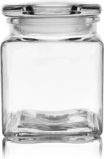 Skleněná čtvercová dóza na potraviny 950 ml