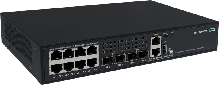 HPE Networking CW 2150 přepínač 8× Gigabit PoE+ 2× SFP 2× SFP+ 125 W