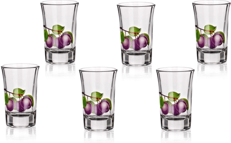 Odlivka se švestkovým motivem 40 ml, sada 6 ks