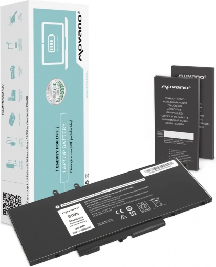 Movano baterie pro Dell Latitude 5400 a 5500 (61 Wh, 8000 mAh)