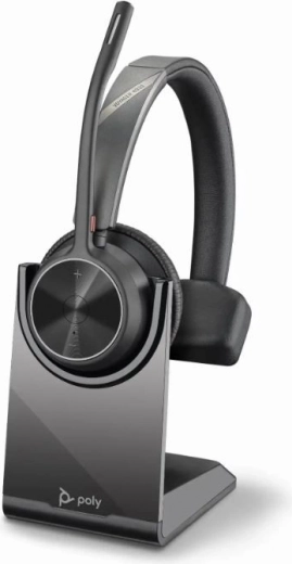 Sada Voyager 4310 Mono s certifikací pro MS Teams a nabíjecím stojanem