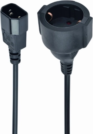 Adaptér napájení IEC320 C14 na SCHUKO (F) 15 cm