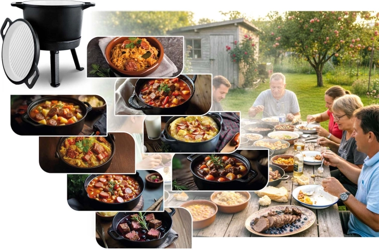 Oboustranné víko jako grilovací pánev