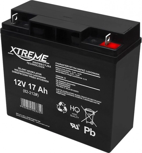 Gelová baterie 12 V 17 Ah XTREME