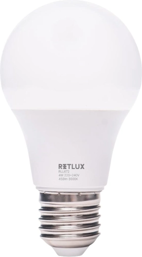 LED žárovka RETLUX A60 E27 4 W teplá bílá