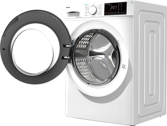 Velký přední otvor a šetrný nerezový buben