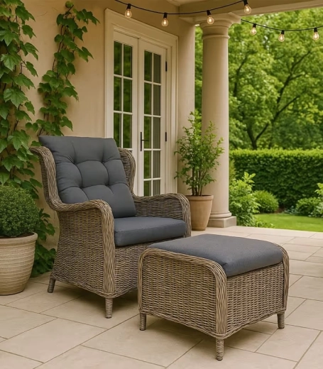 Odolný polyratan a lehká hliníková konstrukce