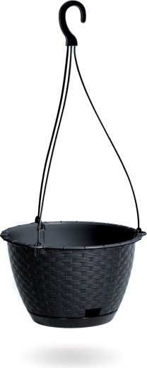 Závěsný květináč Ratolla Round W 24,3 cm antracit