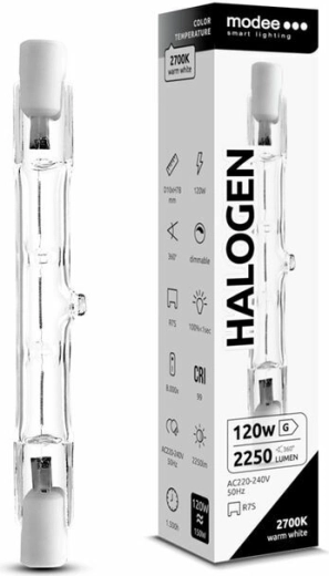 Halogenová žárovka Modee ECO R7S 78 mm 120 W teplá bílá