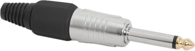 Jack zástrčka mono 6,3 mm černá