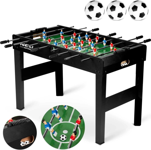 Stůl na stolní fotbálek Neo-Sport NS-805 černý 115 × 60 × 78 cm