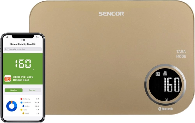 Sencor chytrá kuchyňská váha s Bluetooth
