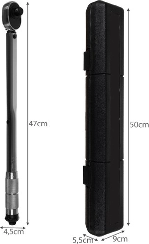 Dynamometrický klíč Bigstren 1/2" s nástavci 17/19/21 mm a prodlužovacím nástavcem