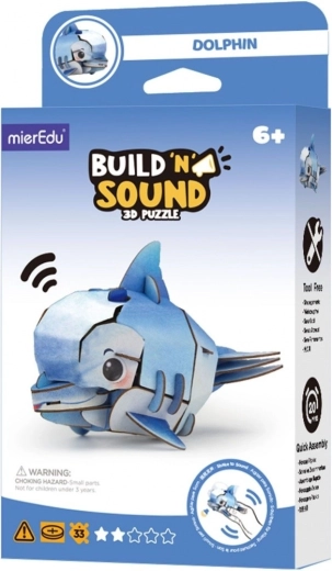 Puzzle 3D MierEdu postav a poslouchej – delfín