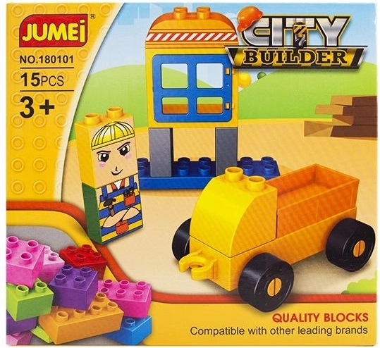 Stavebnice Jumei City builder město – stavba 15 dílků 20 × 19 cm - 1 kus