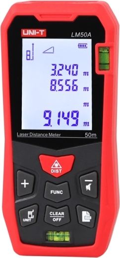 Podsvícený displej a vestavěné vodováhy