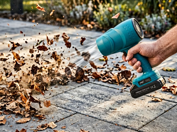 Silný proud vzduchu pro rychlý úklid