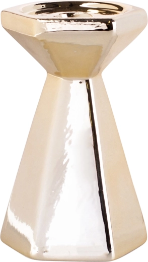Zlatý stožkový svícen 13 cm