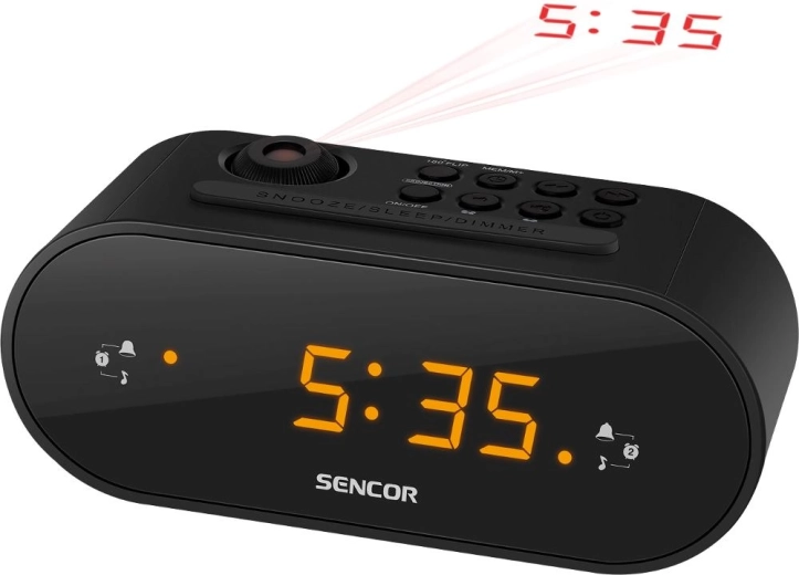 Radiobudík s projekcí času Sencor
