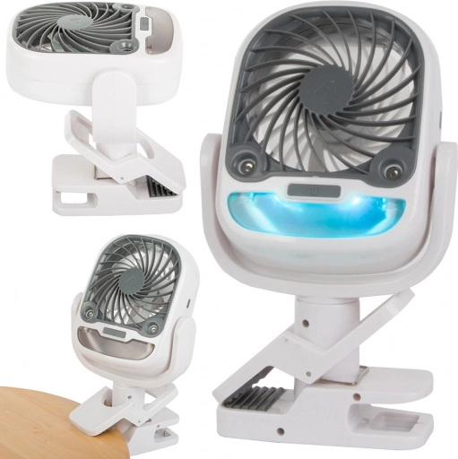 USB stolní ventilátor s RGB podsvícením a zvlhčovačem 2v1