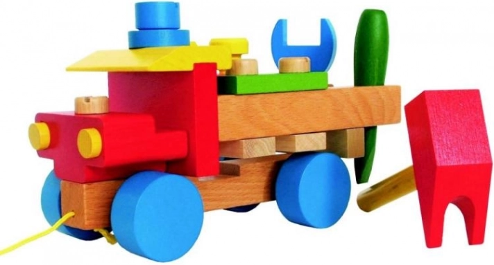 Detoa dřevěné montážní auto pro děti