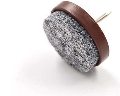 Filcové podložky pod nábytek s hřebíčkem 24 mm, hnědé (8 ks)