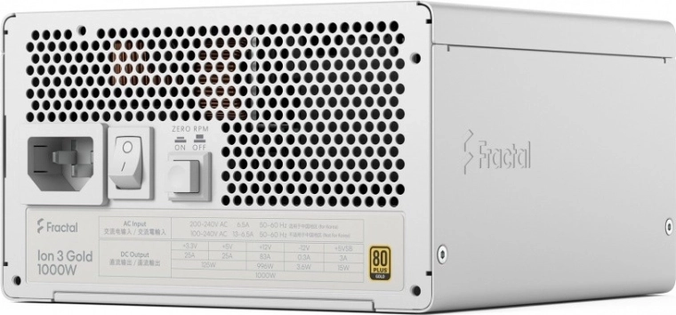 Fractal Design Ion 3 Gold 1000 W 80 Plus Gold – bílý plně modulární zdroj