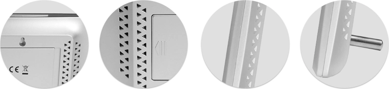 Elegantní provedení a praktický stojan