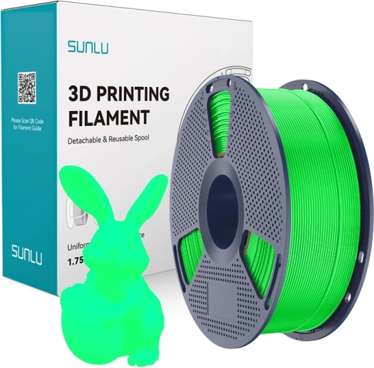 Filament Sunlu PLA svítící ve tmě – zelený