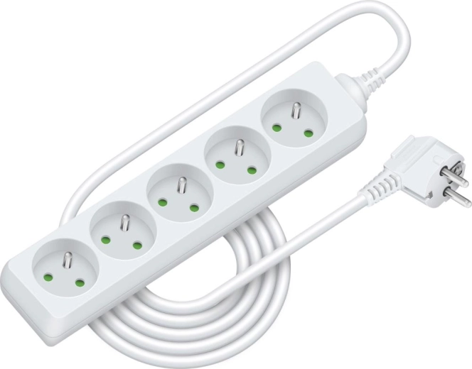 Prodlužovací přívod Retlux s 5 zásuvkami, 3 m