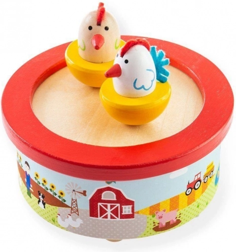 Dřevěná hrací skříňka farma BIGJIGS TOYS