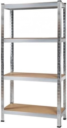 Kovový regál s 4 policemi 150x75x30 cm