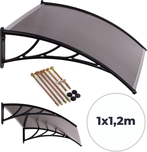 Vchodová stříška 120 × 100 cm z polykarbonátu MULTIGARDEN
