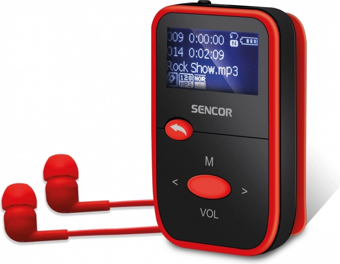 SENCOR přehrávač MP3 8 GB s FM rádiem a displejem