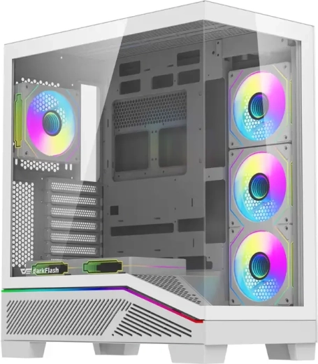 Počítačová skříň DarkFlash K430 se 6 ventilátory bílá