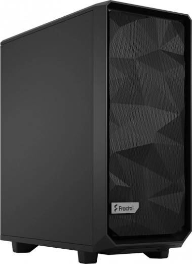 Fractal Meshify 2 Compact Black Solid – kompaktní PC skříň s vysokým průtokem vzduchu