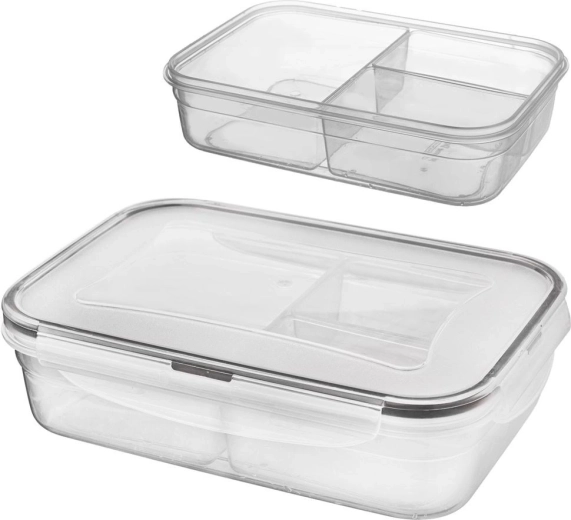 Dělený box na potraviny s víčkem a těsněním 1 l