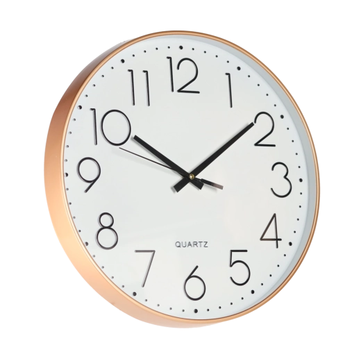 Kulaté nástěnné hodiny quartz bílé 40 cm