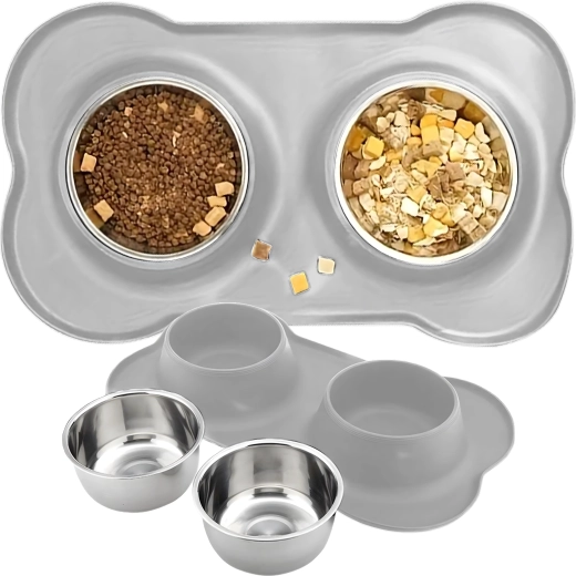 Vyjímatelné nerezové misky 2 × 450 ml