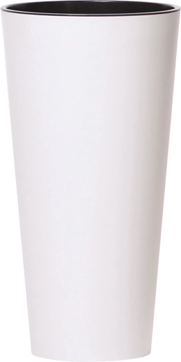 Květináč Tubus Slim s vkladem bílý matný 15 cm