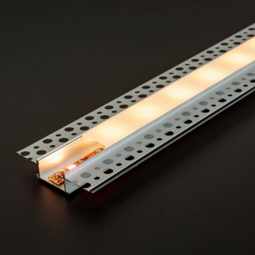 Hliníkový LED profil pro zapuštěnou montáž do sádrokartonu 1000 × 61 × 13 mm