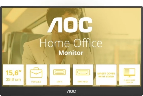 Přenosný monitor 15,6" IPS s Mini HDMI, USB-C a reproduktory