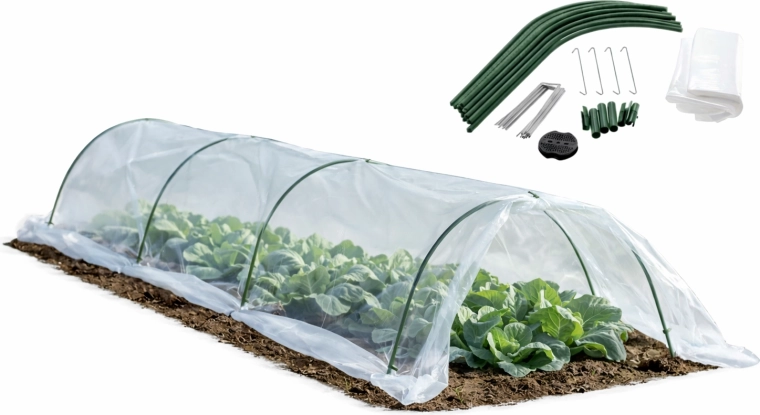 Mini zahradní skleník tunel 1,8 × 6 m s folií