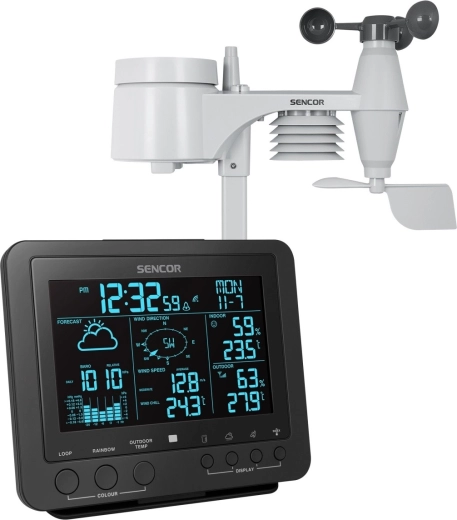 Meteorologická stanice s bezdrátovým senzorem 5v1 TRUE COLOR 5,8"