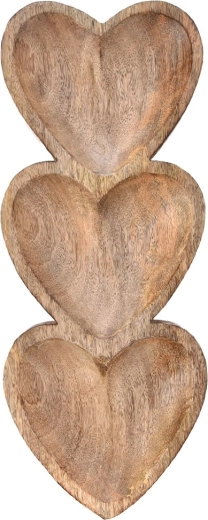 Tři srdcové přihrádky pro přehledné servírování