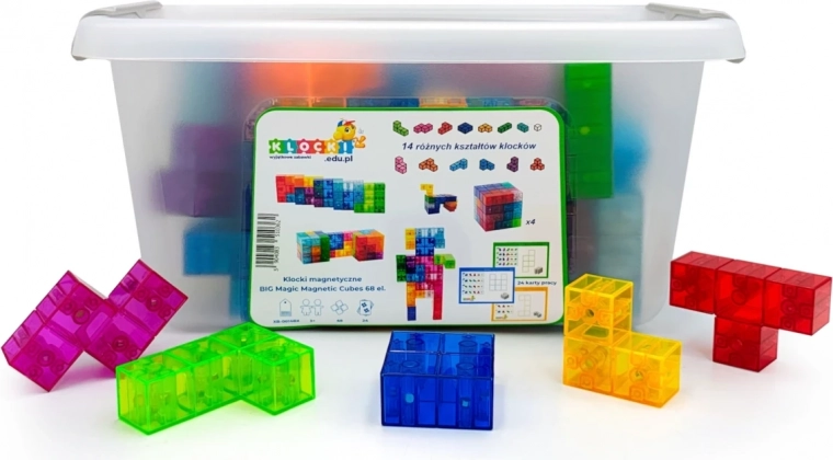 Magnetické stavebnice big magic cubes 68 dílů
