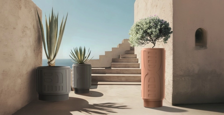 Jedinečný dekor s geometrickým reliéfem