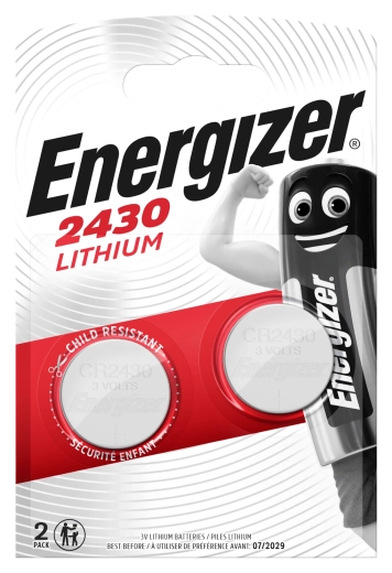 Energizer CR2430 lithiové knoflíkové baterie 3 V, balení 2 ks